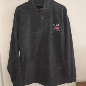 Gray fuzzy USA Las Vegas sweater!